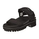 Desigual Ankle-Strap Flat Sandal – sandale damă negre, curea fină și design elegant