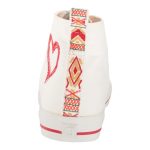Desigual Beta Heart – sneaker damă alb-crem cu inimă roșie- Marime 37 - imagine 3