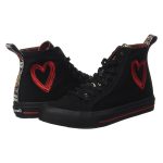 Desigual Beta Militar – Sneakers damă casual, negri, cu model camuflaj și inimă roșie- Marime 36 - imagine 7