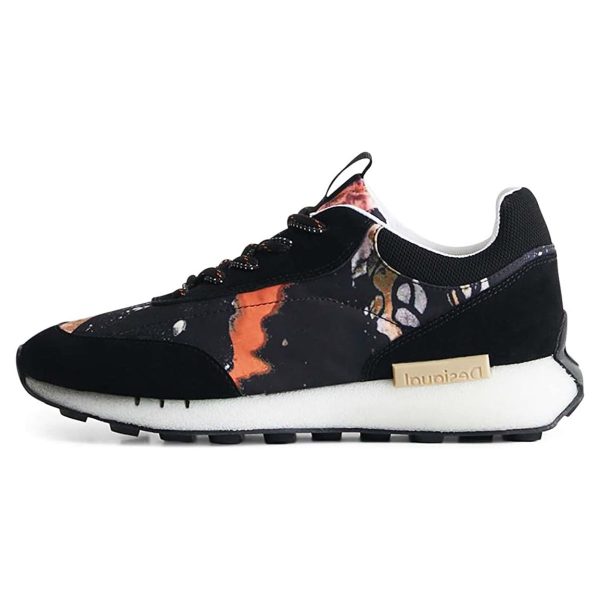 Desigual Jogger Sport – sneakers damă negri, efect mineral - Marime 37