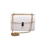 Geantă Crossbody EGON VON FURSTENBERG pentru Femei – Textură Python, Logo, Cu Închidere cu Clichet, Dimensiuni Mici