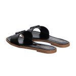 Rinascimento Papuci – papuci damă din piele, negru casual - imagine 3