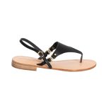 Rinascimento – sandale damă din piele naturală, negru elegant