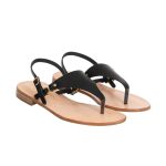Rinascimento – sandale damă din piele naturală, negru elegant - imagine 2