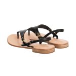 Rinascimento – sandale damă din piele naturală, negru elegant - imagine 3