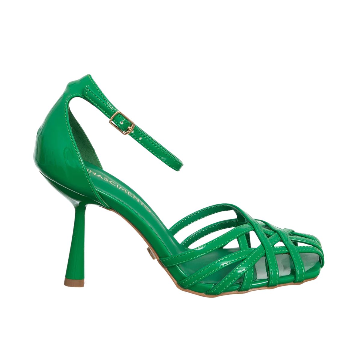 Rinascimento verde vibrant_1 Rinascimento ZLN‑0890 – sandale damă din piele naturală, verde vibrant - imagine 1