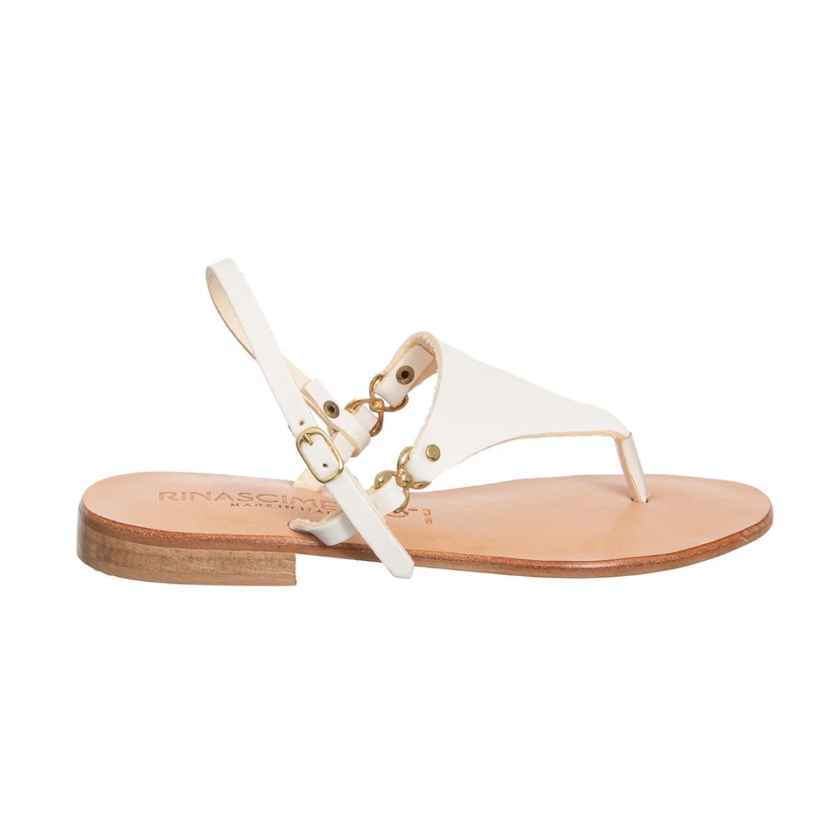 Rinascimento_alb-crem_3 Rinascimento– sandale damă din piele naturală, alb-crem, design elegant - imagine 1