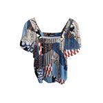 Bluza Desigual Mâneci Scurte Multicolor – Design Vivid și Confortabil