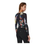 Bluza Desigual Uma – Negru, Imprimeu Floral, Crop, Maneci Lungi - imagine 4