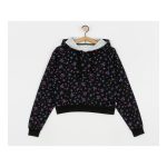 Bluza cu Kaptură Vans Beauty Floral - Negru, 100% Bumbac, Imprimeu Floral- Marime XS - imagine 3