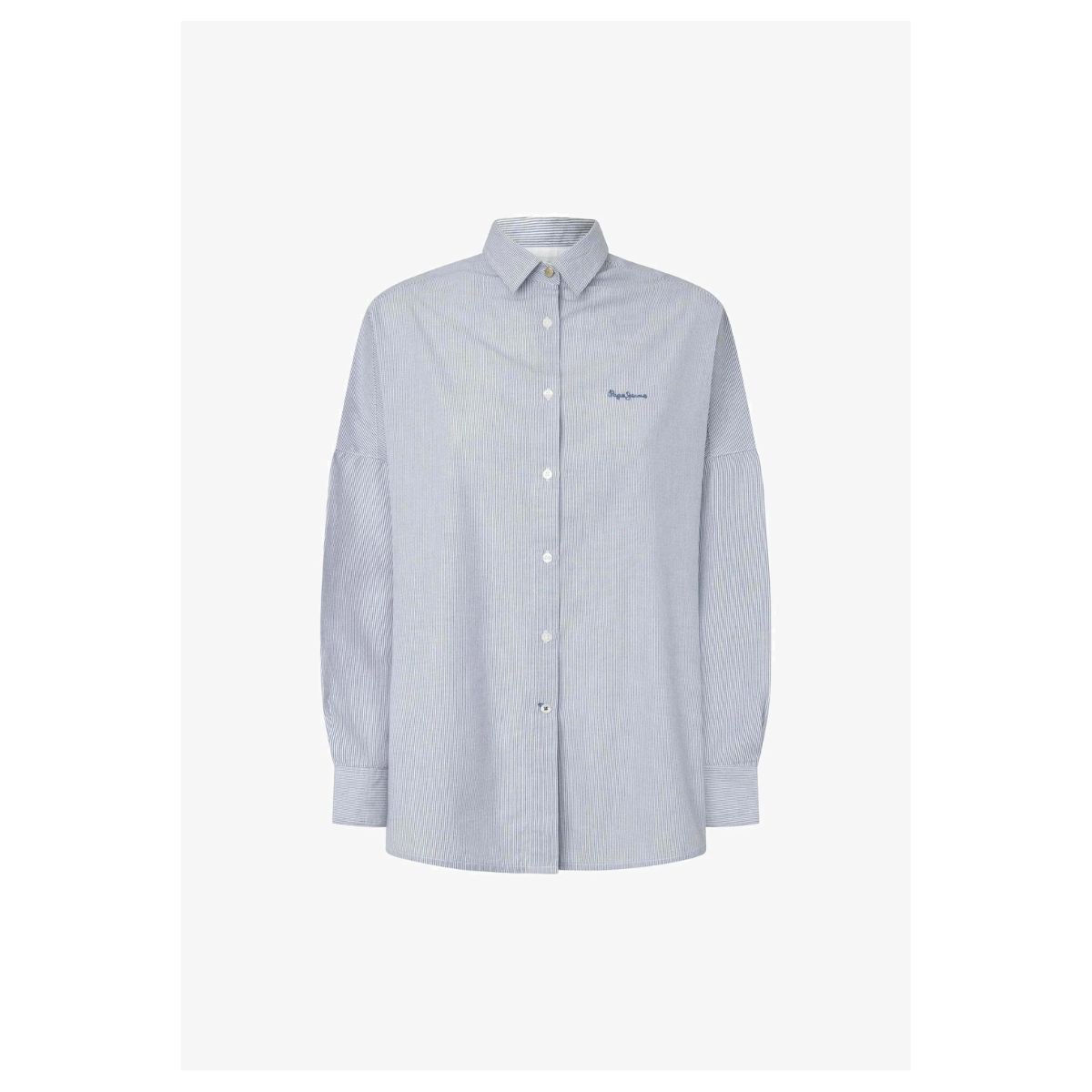 Cămașă Pepe Jeans PAULAS – Bluza cu Nasturi, Albastru Weller, Cu Dungi_2 Cămașă Pepe Jeans PAULAS – Bluza cu Nasturi, Albastru Weller, Cu Dungi - imagine 1