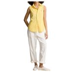 Cotton Oxford Sleeveless Shirt - Relaxed Fit, 100% Bumbac- Marime L - imagine 3