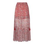 Fustă Lungă Brunella by Pepe Jeans – Chiffon Creponat cu Imprimeu și Detalii cu Ciucuri- Marime XS - imagine 2