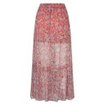 Fustă Lungă Brunella by Pepe Jeans – Chiffon Creponat cu Imprimeu și Detalii cu Ciucuri- Marime XS - imagine 3