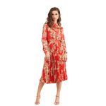 Fustă Marciano by GUESS-Midi Satinată pentru Femei – Imprimeu All Over, Talie Medie- Marime 38 - imagine 2