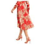 Fustă Marciano by GUESS-Midi Satinată pentru Femei – Imprimeu All Over, Talie Medie- Marime 38 - imagine 4