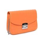 Geantă Crossbody EGON VON FURSTENBERG – Culoare Portocalie, Piele Artificială cu Textură Python, Logo Vizibil, Închidere cu Clichet - imagine 2