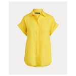Lauren Linen Short-Sleeve Shirt - Cămașă Relaxată cu Guler Point și Mâneci Dolman