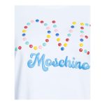 Love Moschino T-Shirt cu Logo și Aplicații - Alb - imagine 2