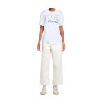 Love Moschino T-Shirt cu Logo și Aplicații - Alb - imagine 3