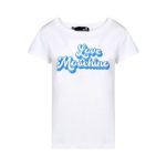 Love Moschino Women's Cotton T-Shirt with Logo – Tricou Alb cu Logo pentru Femei