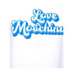 Love Moschino Women's Cotton T-Shirt with Logo – Tricou Alb cu Logo pentru Femei - imagine 3