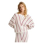 Pepe Jeans Ginny - Jumper Mousse White pentru Femei, cu Dungi, Guler Rotund - Confort și Stil - imagine 3