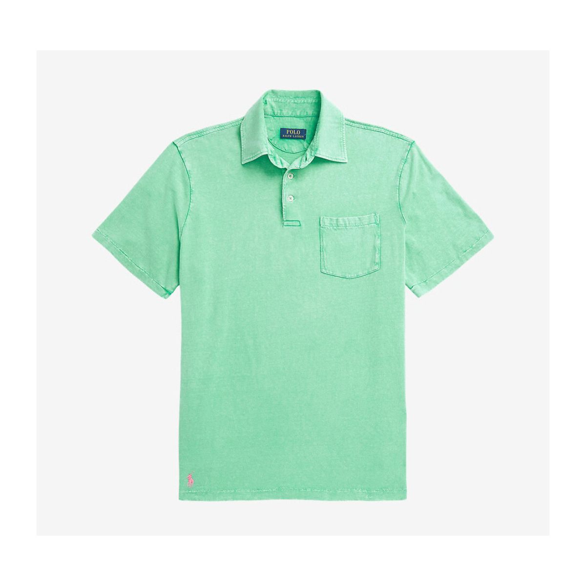 Polo Pony Tricou din Bumbac și In - Verde Deschis_5 Polo Pony Tricou din Bumbac și In - Verde Deschis - imagine 1