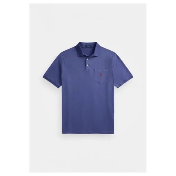 Polo Ralph Lauren Classic Fit Jersey Pocket Polo Shirt - Tricou Polo Light Navy
