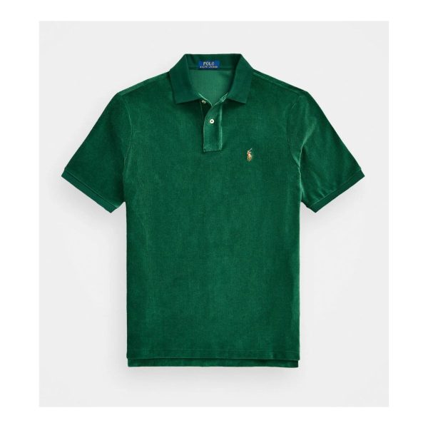 Polo Ralph Lauren Classic Fit Knit Corduroy Polo Shirt - Moss Agate pentru Bărbați