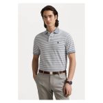 Polo Ralph Lauren Custom Slim Fit Striped Mesh Polo Shirt – Bluză Polo în Dungi pentru Bărbați - imagine 4