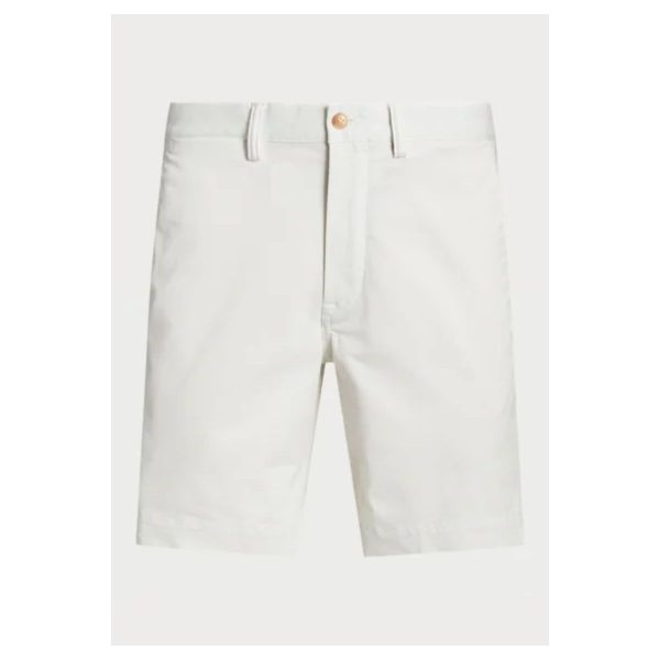 Polo Ralph Lauren FLAT - Pantaloni Scurți Albi - Croială Clasică cu Detalii Simple
