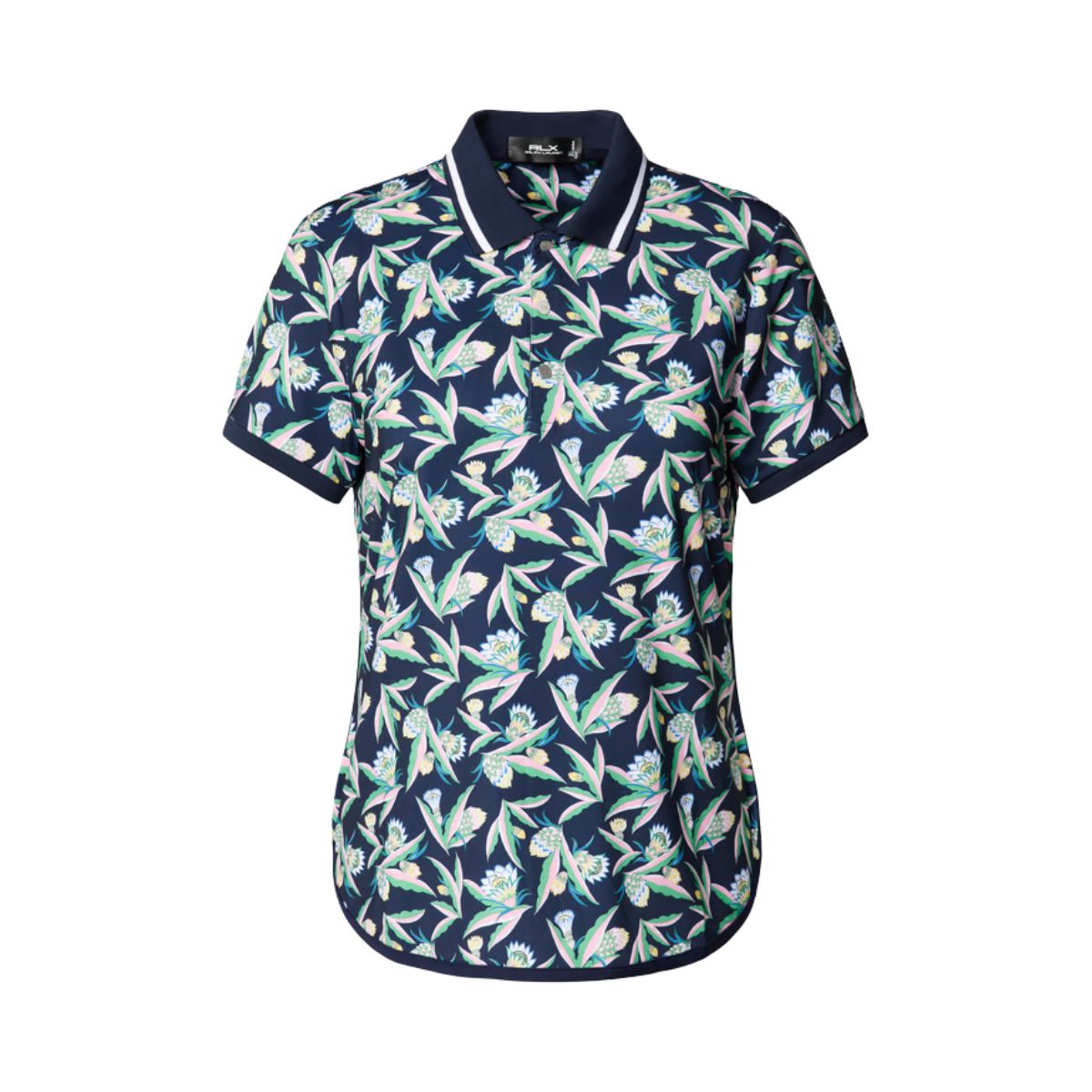 Polo Ralph Lauren Poloshirt cu Imprimeu Floral Allover_1 Polo Ralph Lauren Poloshirt cu Imprimeu Floral Allover - Culoare Marine, Slim Fit - imagine 1