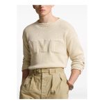 Polo Ralph Lauren Pulover cu Mâneci Lungi din Amestec de Bumbac - Alb Crem - imagine 4