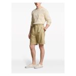 Polo Ralph Lauren Pulover cu Mâneci Lungi din Amestec de Bumbac - Alb Crem - imagine 3