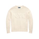 Polo Ralph Lauren Pulover cu Mâneci Lungi din Amestec de Bumbac - Alb Crem