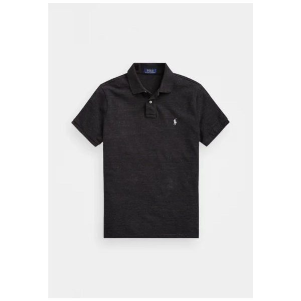Polo Ralph Lauren Slim Fit Polo Shirt - Bluză Polo Negru Marnă cu Logo Brodat
