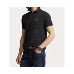 Polo Ralph Lauren Slim Fit Polo Shirt - Bluză Polo Negru Marnă cu Logo Brodat - imagine 3