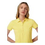 Poloshirt Lauren Ralph Lauren pentru Femei cu Detalii de Etichetă în Galben - 97% Bumbac, 3% Elastan - imagine 4