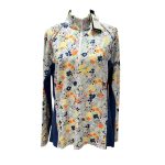 Pulover Quarter-Zip Floral cu Panouri Laterale Contrastante – RLX by Ralph Lauren Marime S