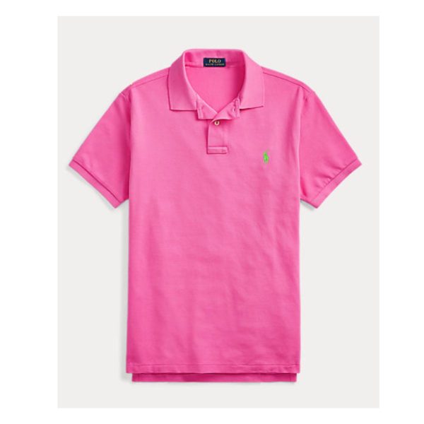 Ralph Lauren Shocking Pink Polo Shirt - Tricou Polo Slim Fit Roz