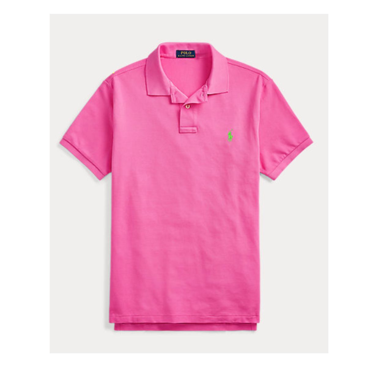 Ralph Lauren Shocking Pink Polo Shirt - Tricou Polo Slim Fit Roz Ralph Lauren Shocking Pink Polo Shirt - Tricou Polo Slim Fit Roz - imagine 1
