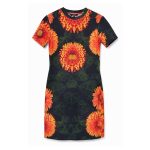 Rochie Desigual Alma S – Imprimeu Floral Multicolor, Fit Slim- Marime S