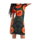 Rochie Desigual Alma S – Imprimeu Floral Multicolor, Fit Slim- Marime S - imagine 3