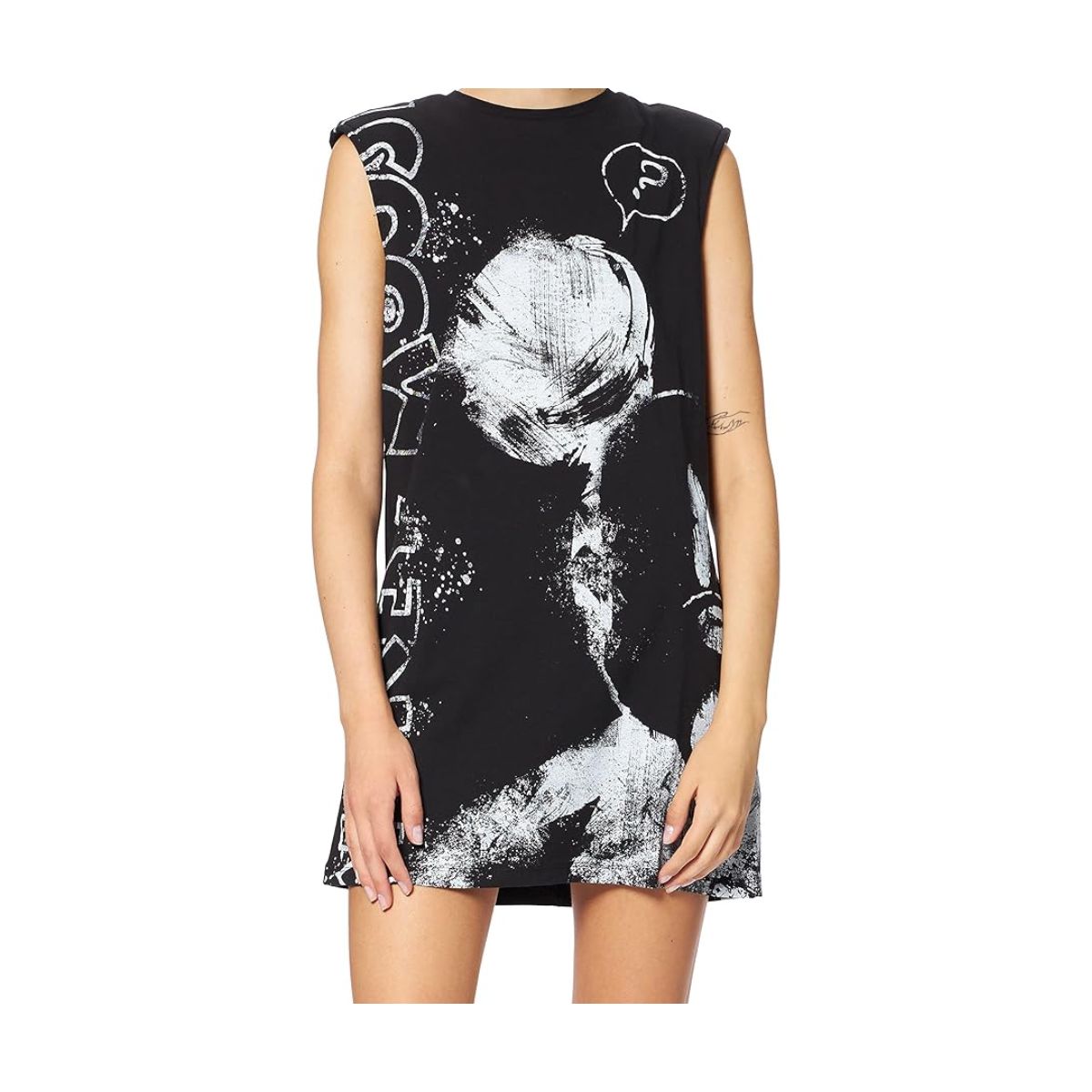 Rochie Desigual Fără Mâneci cu Print Mickey Mouse pentru Femei_1 Rochie Desigual Fără Mâneci cu Print Mickey Mouse pentru Femei- Marime XS - imagine 1