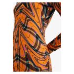 Rochie Desigual Shift - Portocalie, Guler Crew, Imprimeu Modern - imagine 5