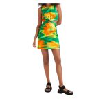 Rochie Desigual cu Imprimeu Psychedelic Tie-Dye – Croială Slim Fit, Cu Decupaje și Detalii Crețuri- Marime XL - imagine 4