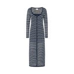 Rochie Longuette Pepe Jeans – Material Hibrid Bumbac și In, Culoare Albastră