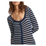 Rochie Longuette Pepe Jeans – Material Hibrid Bumbac și In, Culoare Albastră - imagine 3