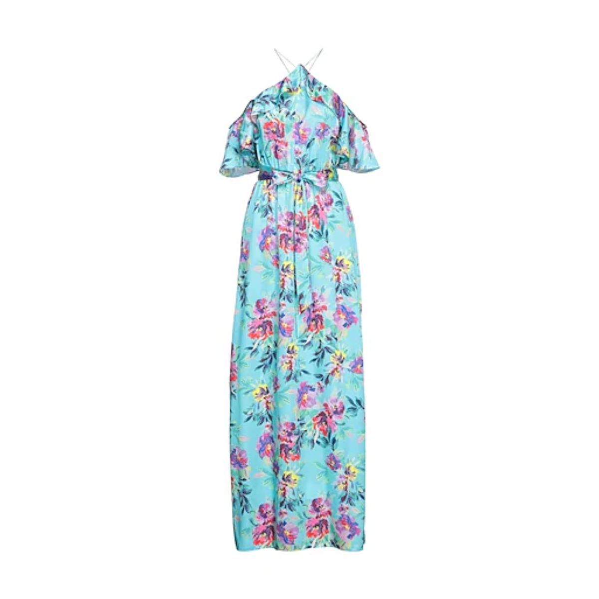 Rochie Lungă MARCIANO by GUESS, Femei – Satin, Imprimeu Floral_1 Rochie Lungă MARCIANO by GUESS, Femei – Satin, Imprimeu Floral, Cu Curea - imagine 1